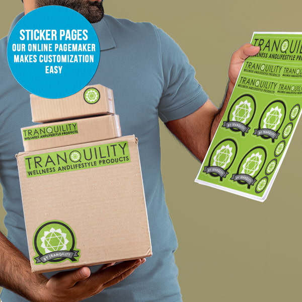 For smaller quantities, print as many designs as you'd like on our sticker pages